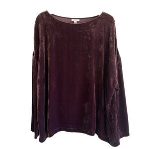 J. Jill Deep Plum Velvet Tunic